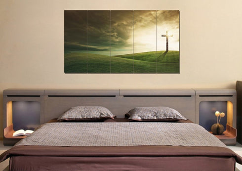 Cross on Rolling Hills #4 Wall Art