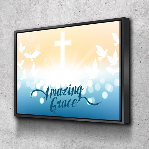 Doves & Cross #2 Amazing Grace Wall Art & Decor