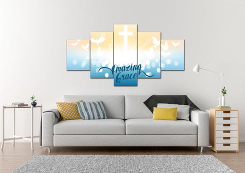 Doves & Cross #2 Amazing Grace Wall Art & Decor