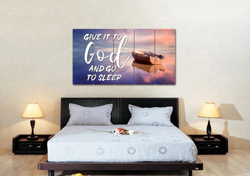 Dreamy Boat #9 Give it to God and Go to Sleep Sign, Wall Art & Decor