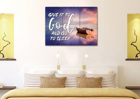 Dreamy Boat #9 Give it to God and Go to Sleep Sign, Wall Art & Decor