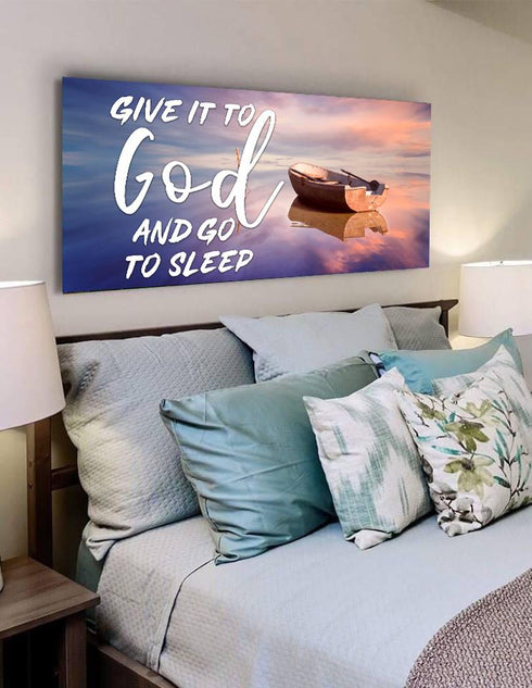 Dreamy Boat #9 Give it to God and Go to Sleep Sign, Wall Art & Decor