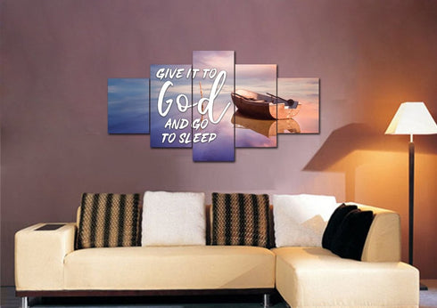 Dreamy Boat #9 Give it to God and Go to Sleep Sign, Wall Art & Decor