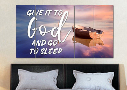 Dreamy Boat #9 Give it to God and Go to Sleep Sign, Wall Art & Decor