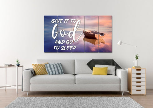 Dreamy Boat #9 Give it to God and Go to Sleep Sign, Wall Art & Decor