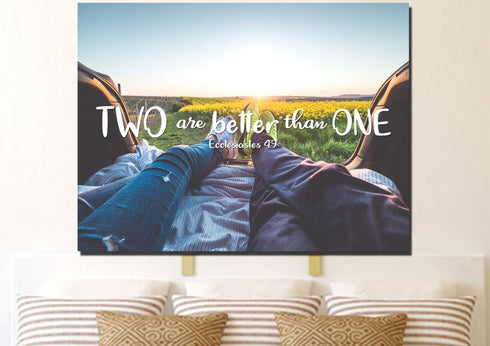 Ecclesiastes 4:9 Canvas Wall Art Print