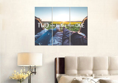 Ecclesiastes 4:9 Canvas Wall Art Print