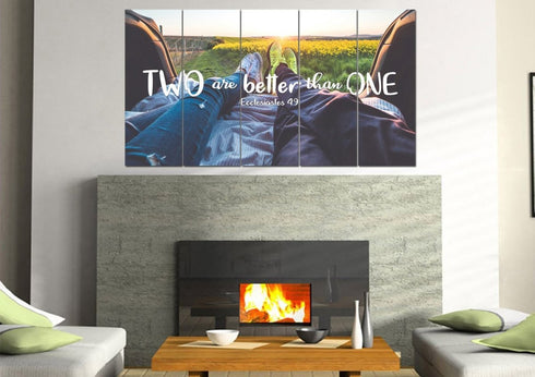 Ecclesiastes 4:9 Canvas Wall Art Print
