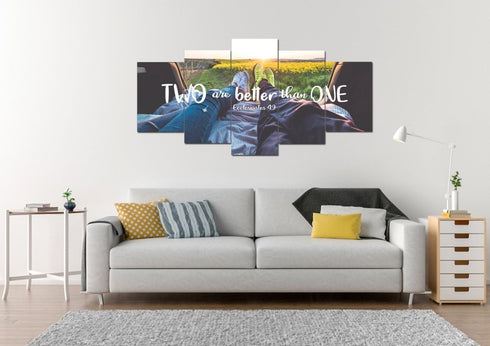 Ecclesiastes 4:9 Canvas Wall Art Print