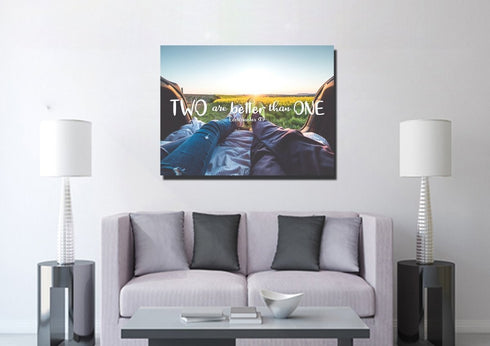Ecclesiastes 4:9 Canvas Wall Art Print