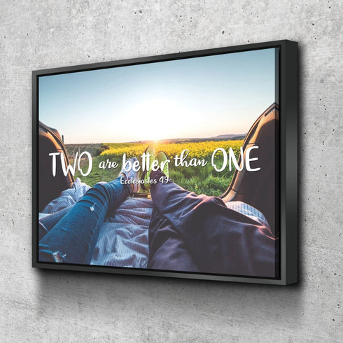 Ecclesiastes 4:9 Canvas Wall Art Print