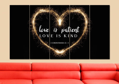Electric Heart #21 Love is Patient, Love is Kind Wall Art