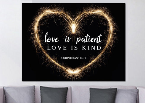 Electric Heart #21 Love is Patient, Love is Kind Wall Art