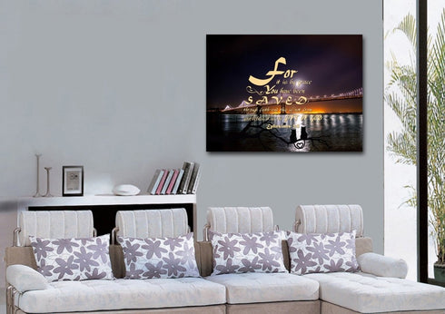 Ephesians 2:8 Canvas Wall Art Print