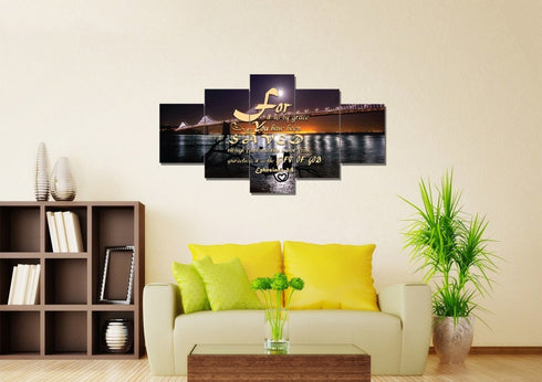 Ephesians 2:8 Canvas Wall Art Print