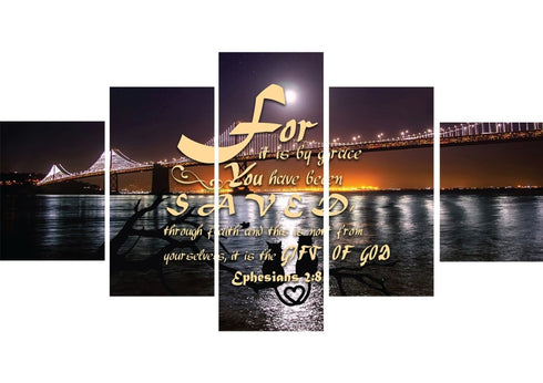 Ephesians 2:8 Canvas Wall Art Print