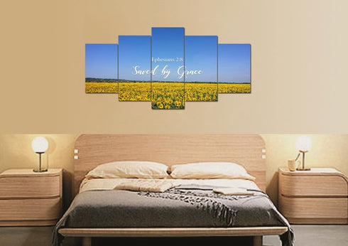 Ephesians 2:8 Saved by Grace Wall Art Canvas Print
