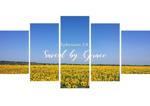 Ephesians 2:8 Saved by Grace Wall Art Canvas Print