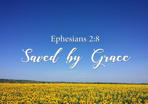 Ephesians 2:8 Saved by Grace Wall Art Canvas Print