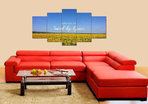 Ephesians 2:8 Saved by Grace Wall Art Canvas Print