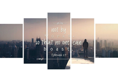 Ephesians 2:9 Wall Art Canvas Print