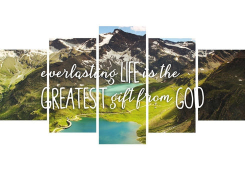 Everlasting Life is the Greatest Gift from God Wall Art Canvas Print