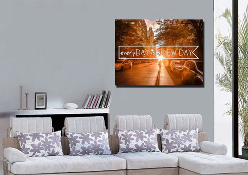 Everyday is a New Day Canvas Wall Art Print