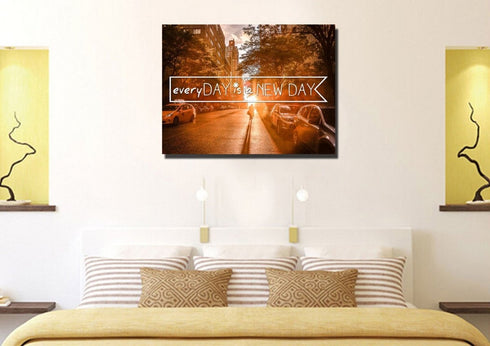 Everyday is a New Day Canvas Wall Art Print