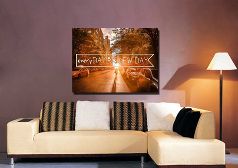 Everyday is a New Day Canvas Wall Art Print