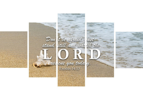 Exodus 14:13 Watch the LORD rescue you Canvas Wall Art Print