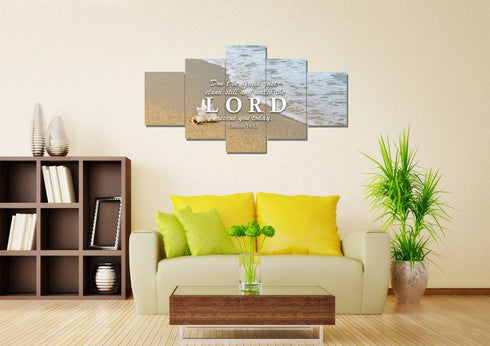 Exodus 14:13 Watch the LORD rescue you Canvas Wall Art Print