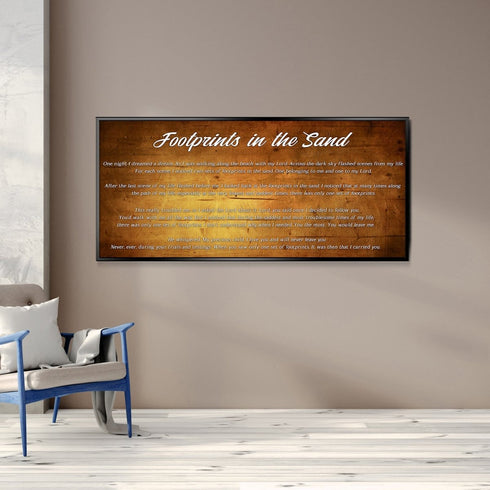 Faded Wood #16 Footprints in the Sand Sign