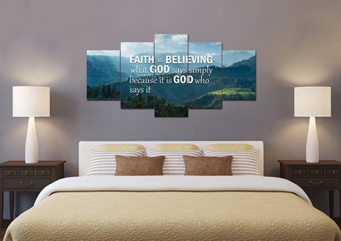 Faith is Believing Wall Art Canvas Print