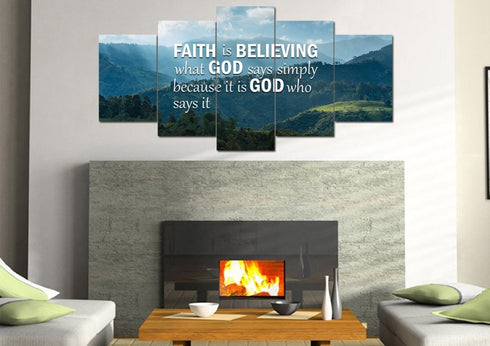 Faith is Believing Wall Art Canvas Print