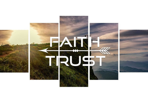 Faith Trust Christian Quotes Wall Art Canvas