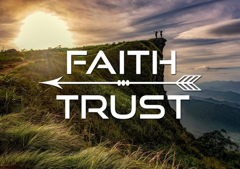 Faith Trust Christian Quotes Wall Art Canvas
