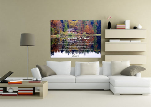 Fall Lake #15 Serenity Prayer Wall Art