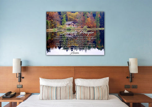 Fall Lake #15 Serenity Prayer Wall Art