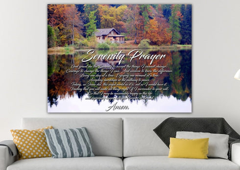 Fall Lake #15 Serenity Prayer Wall Art