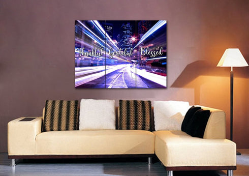 Fast Life #5 Thankful, Grateful & Blessed Sign