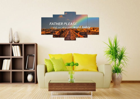 Father Please help me Obey your Word Today Wall Art Canvas Print