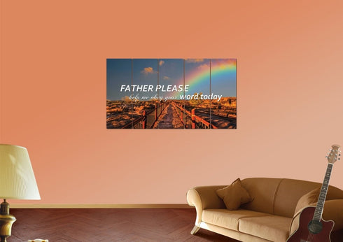 Father Please help me Obey your Word Today Wall Art Canvas Print