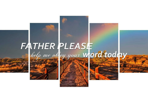 Father Please help me Obey your Word Today Wall Art Canvas Print