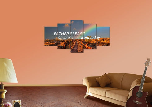 Father Please help me Obey your Word Today Wall Art Canvas Print