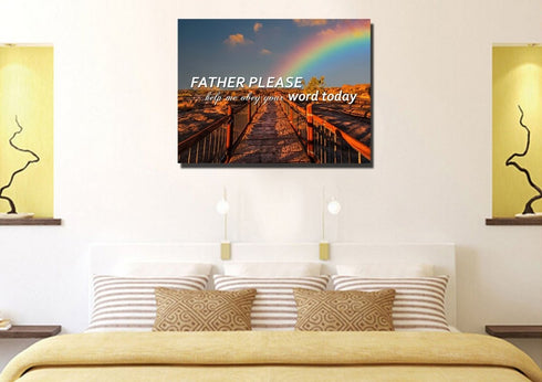 Father Please help me Obey your Word Today Wall Art Canvas Print