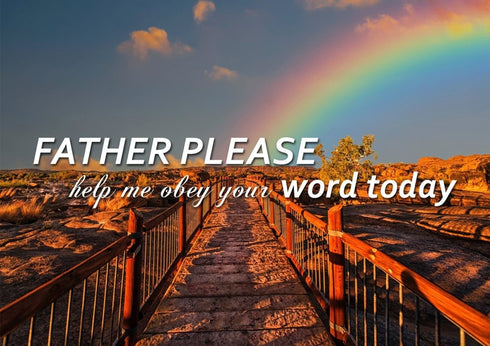 Father Please help me Obey your Word Today Wall Art Canvas Print