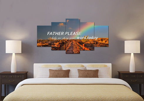 Father Please help me Obey your Word Today Wall Art Canvas Print
