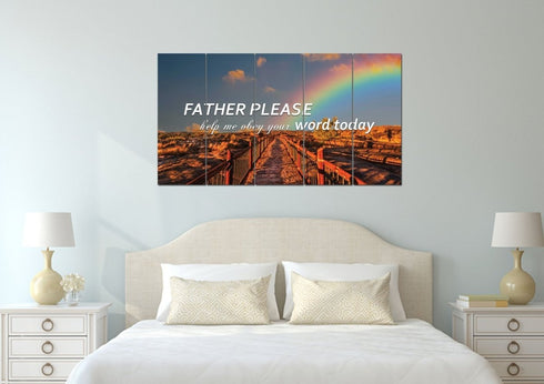 Father Please help me Obey your Word Today Wall Art Canvas Print