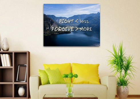 Fight Less Forgive More Canvas Wall Art Print