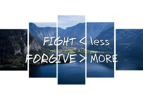 Fight Less Forgive More Canvas Wall Art Print